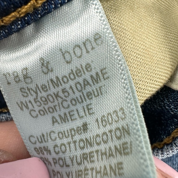 Rag & Bone Dre Jeans Raw Hem Amelie Womens 28 | AN604 - Picture 7 of 9